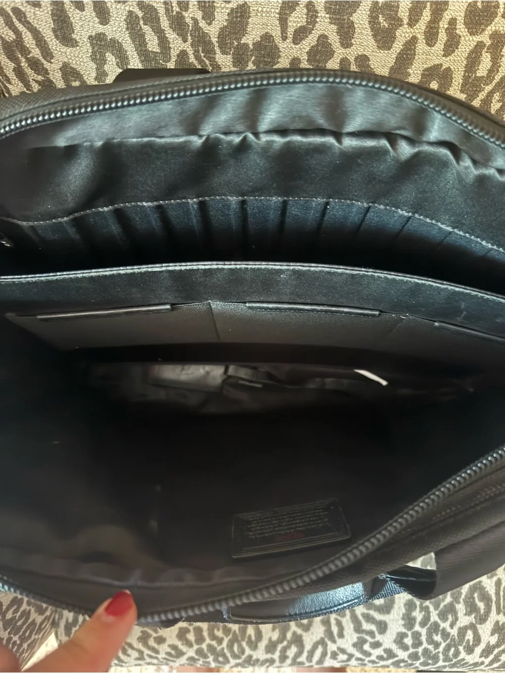 Tumi Black Nylon Laptop Briefcase with Dual Front Pockets